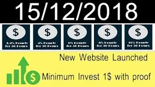 New HYIP Website Launched in 15 december 2018 | Minimum Invest 1$ | Muqeet Ali TV