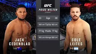 UFC 4 | Jack Cedenblad (1-0) vs Cole Leites (1-0) | Welterweight | BL studio 22