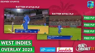 West Indies ScoreCard Overlay 2024 | Batter status Plp File's | Real Cricket 24 Patch #3rd