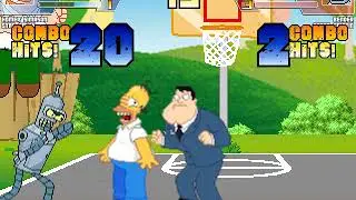MUGEN battle #520: Homer & Stan vs Bender & Peter