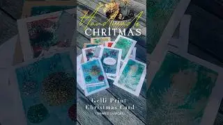 Gelli Plate Print Christmas Cards