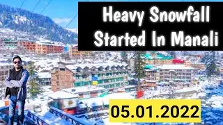 Manali Heavy Live Snowfall Started ☁ &hearts; || Live Snowfall Views 05.01.2022 || YTBHARAT