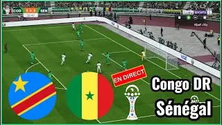 Congo DR vs S&eacute;n&eacute;gal en direct Coupe d'Afrique Nations aujourd'hui Simulation football Gameplay pc