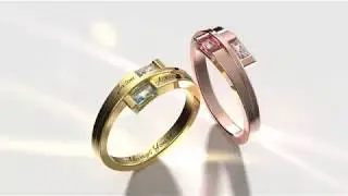 Jewlr | The Perfect Gift for Mom - Double Baguette Bypass Mothers Ring