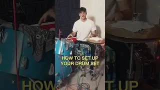 How to set up your drum kit #drums #drumming #drumlessons #drummer #drumtalk #beginnerdrummer
