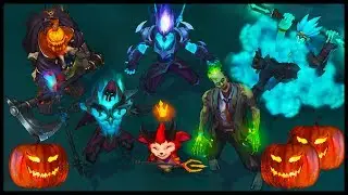 All Halloween Skins Spotlight Death Sworn Underworld Zombie Bewitching (League of Legends)