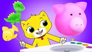 Cotton Candy Song 🍭 Pink, Yellow, Green & Rainbow | Cotton Candy Fun | Kids Song
