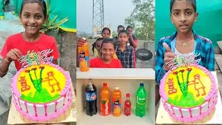 Happy birthday cake chupa chups gems candy cool drinks matching challenge 