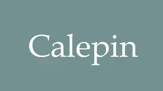 How to Pronounce ''Calepin'' (Notepad) Correctly in French