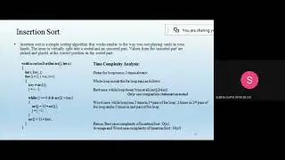 Sorting algorithms- Complexity Analysis -Fast revision