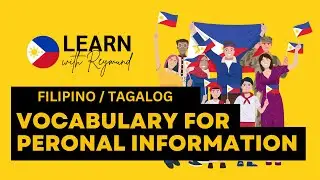 Filipino Vocabulary | Personal Information | LEARN FILIPINO/TAGALOG #tagalog #filipino