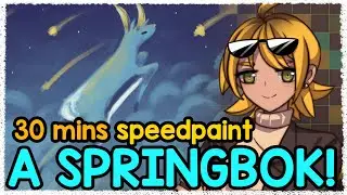 [30 minutes SPEEDPAINT] day 8: A Stotting Springbok!