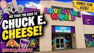 Visiting the NEW Chuck E. Cheese in Arlington, TX! Family Fun Vlog 🎉🍕