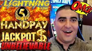 ✦5 HANDPAY JACKPOTS✦ On High Limit LIGHTNING CASH Slot Machine - HUGE HIGH LIMIT SLOT PLAY