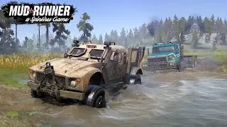 Spintires: MudRunner - Oshkosh M ATV Came To The Aid Of A Stuck Truck