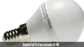 Ampoule led E14, 4W, 180&deg;, 320 lm, blanc neutre