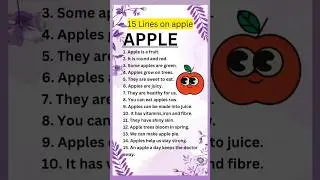 15 lines on Apple/essay on Apple/Essay on Apple in english/10 lines essay on Apple in english/Apple