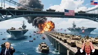 200 танков и авианосцев с полным арсеналом США были уничтожены российскими пилотами СУ-35!