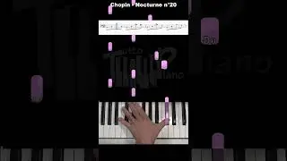 Comment jouer au piano les magnifiques arp&egrave;ges du Nocturne n&deg;20 de Chopin (avec partition)