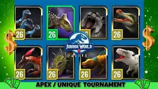 Jurassic World Alive PVP: APEX vs UNIQUE at the Hard Cash Tournament!