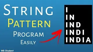 String Pattern Printing In C language || Easy Method || Computer Science - WB Student