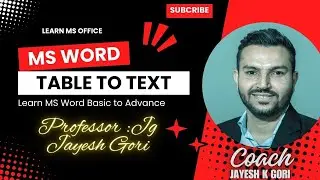 How to Convert a Table to Text in MS Word | Step-by-Step Tutorial