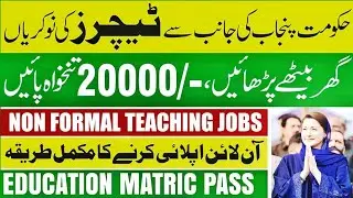 Literacy and Non Formal Basic Education Jobs 2025 | Apply Online Complete guide