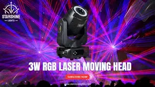 High-Power 3W RGB Laser Moving Head for DJ Laser Light Shows | Ultimate Stage Lighting
