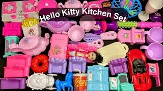 4 Minutes of Satisfying Hello Kitty Kitchen Unboxing | Tiny Cooking Set with Real Sounds | ASMR