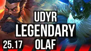 UDYR vs OLAF (TOP) | 6 solo kills, Legendary, 39k DMG, 600+ games | NA Master | 25.17