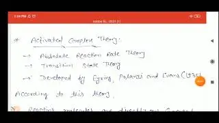 activated complex theory