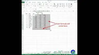Quickly SUM a range of cells - Excel Quick Tips