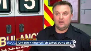 Off-duty firefighter saves boy's life