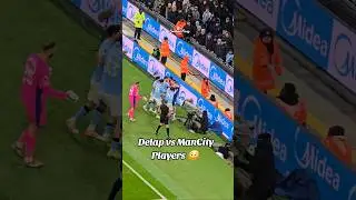 Delap vs Khusanov 😳 Shoulder-to-shoulder ends in chaos! #football