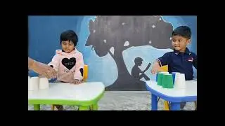 Cup Tower Challenge | Nursery Section B Hands-On Learning Fun 🎯