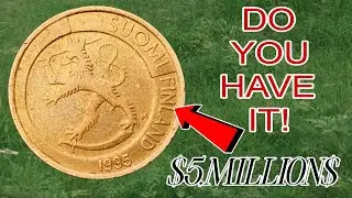 1995 Finland 1 Markka Coin | SUOMI FINLAND Finnish Lion Design