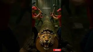 Angry Leopard Rescue 🐆💔 | Trapped Inside Log & Saved