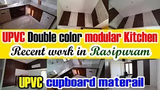 pvc double color modular kitchen ideas | low cost pvc modular kitchen ideas | L type modular kitchen