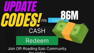 *NEW* UPDATE! CASH!!! CODES* Off-Roading Epic ROBLOX