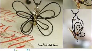 How to Make a Bent Wire Butterfly Pendant by Linda Peterson