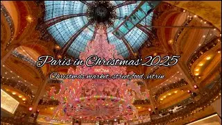 PARIS IN CHRISTMAS 2025. Christmas markets, street food, vitrine. Quality HD.