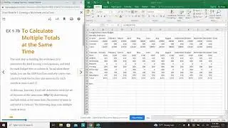 Excel Textbook Project 1 Tutorial Video