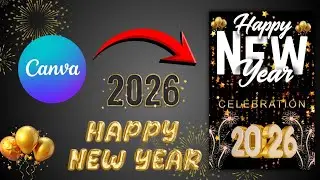 ✨ Happy New Year 2026 – Elegant Celebration Poster Design 🎉🥂