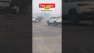 Tata Safari vs Brezza Crash Test 😱 |Tata Proves Safety Again #tatasafari #marutisuzukibrezza