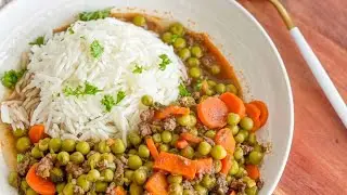 PEA AND CARROT STEW (BAZELLA W ROZ) #peas #stew #easyrecipe #middleeasternfood #carrots