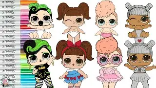 LOL Surprise Dolls Coloring Book Compilation Storybook Club Goodie Bhaddie Kansas Tinz & LIL Sisters