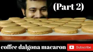 How to make eggless coffee dalgona macaron  / how to make eggless macaron/ (part 2)