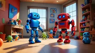 Four Toy Robots March and Beep | Fun Robot Song for Kids | Nursery Rhymes and Baby Songs