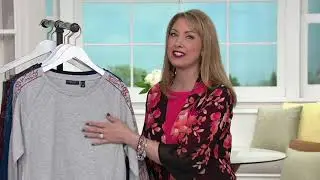 Susan Graver Weekend French Terry Tunic with Embroidery on QVC