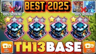 BEST-10 TH13 TROPHY BASE WITH LINKS + REPLAY || TH13 LEGEND BASE ANTI 3 STAR || TH13 BASE 2025